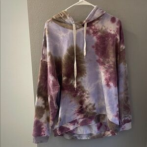 White Birch Purple and Brown Tie-Dye Hoodie